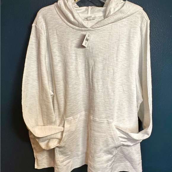 J. Jill Tops - J. Jill White Hooded Sweatshirt